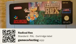 Radical Rex Super Nintendo Entertainment System, PAL cartridge label