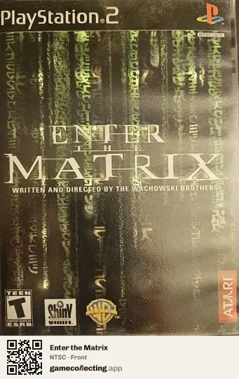 Enter the Matrix PlayStation 2, NTSC box front