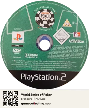 World Series of Poker PlayStation 2, PAL disc