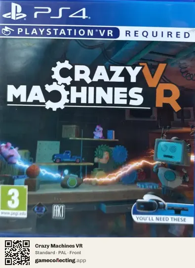 Crazy Machines VR PlayStation 4, PAL box front