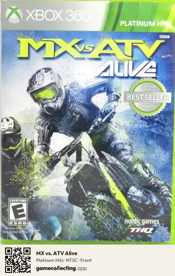 MX vs. ATV Alive Xbox 360, NTSC box front