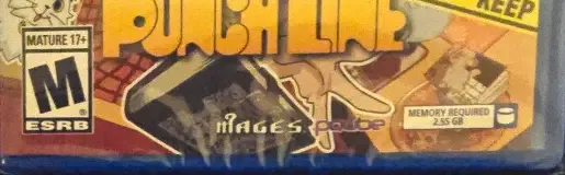 Punch Line, the ESRB box on its front
