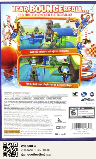 Wipeout 3 Xbox 360, NTSC box back