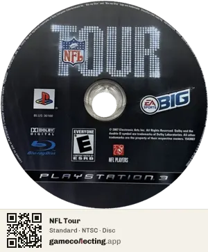 NFL Tour PlayStation 3, NTSC disc