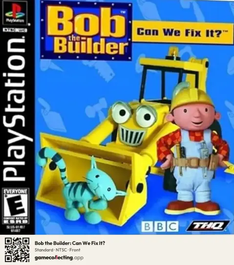 Bob the Builder: Can We Fix It? PlayStation, NTSC box front