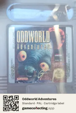 Oddworld Adventures Game Boy, PAL cartridge label
