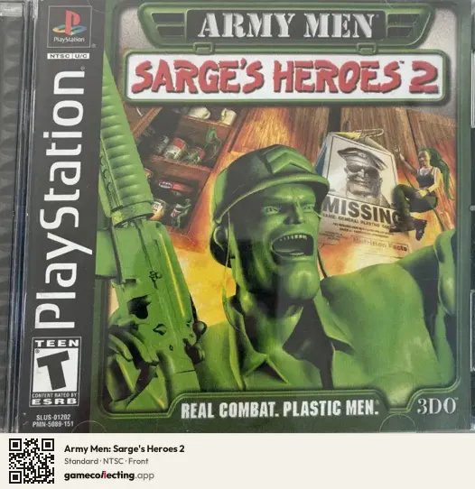 Army Men: Sarge's Heroes 2 PlayStation, NTSC box front