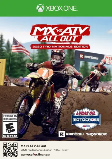 MX vs ATV All Out Xbox One, NTSC box front
