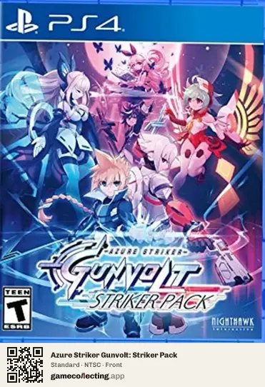 Azure Striker Gunvolt: Striker Pack PlayStation 4, NTSC box front