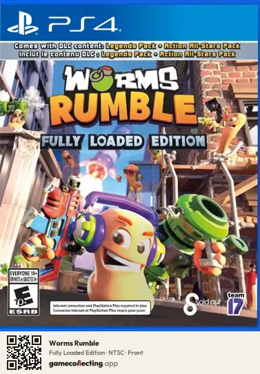 Worms Rumble PlayStation 4, NTSC box front