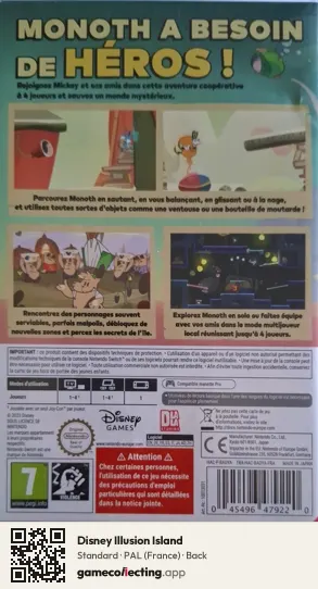 Disney Illusion Island Nintendo Switch, France box back