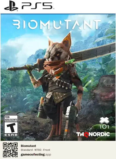 Biomutant PlayStation 5, NTSC box front