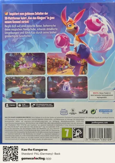 Kao the Kangaroo PlayStation 5, Germany box back