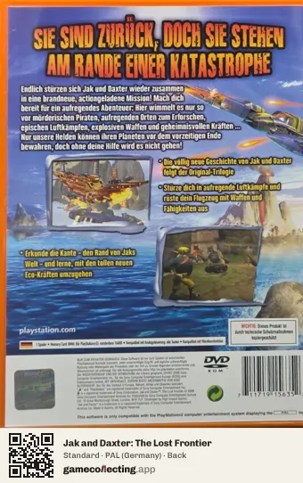 Jak and Daxter: The Lost Frontier PlayStation 2, Germany box back