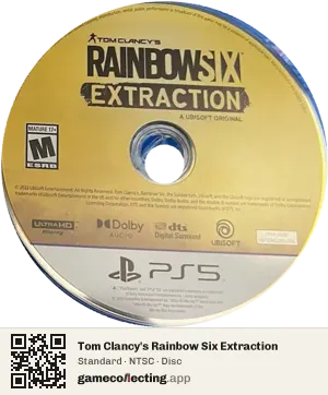 Tom Clancy's Rainbow Six Extraction PlayStation 5, NTSC disc
