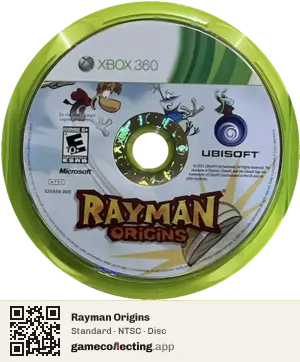Rayman Origins Xbox 360, NTSC disc