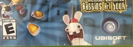 Rayman Raving Rabbids, the ESRB box on its front