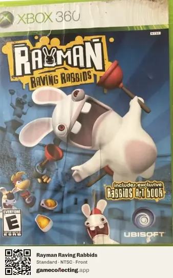 Rayman Raving Rabbids Xbox 360, NTSC box front
