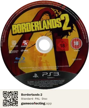 Borderlands 2 PlayStation 3, PAL disc
