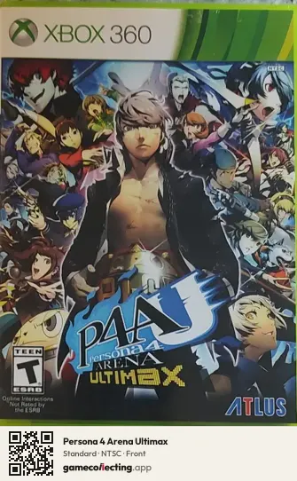 Persona 4 Arena Ultimax Xbox 360, NTSC box front
