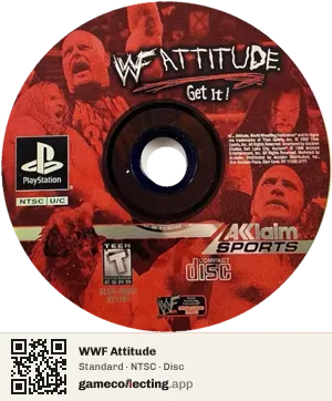 WWF Attitude PlayStation, NTSC disc