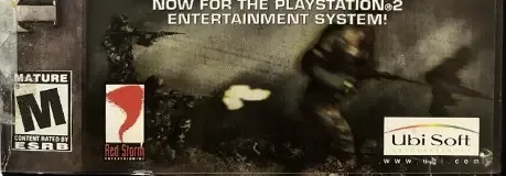 Tom Clancy's Ghost Recon, the ESRB box on its front