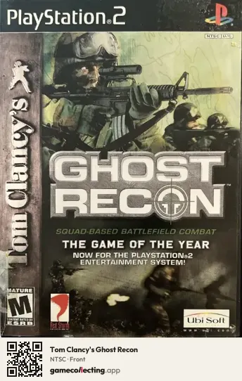 Tom Clancy's Ghost Recon PlayStation 2, NTSC box front