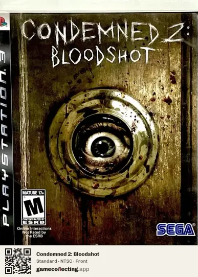 Condemned 2: Bloodshot PlayStation 3, NTSC box front