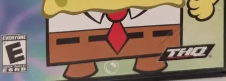 SpongeBob SquarePants: Battle for Bikini Bottom, the ESRB box on its front