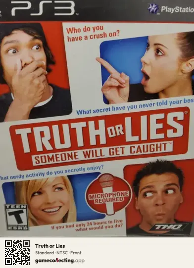 Truth or Lies PlayStation 3, NTSC box front