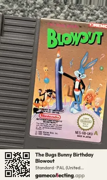 The Bugs Bunny Birthday Blowout Nintendo Entertainment System, PAL cartridge label