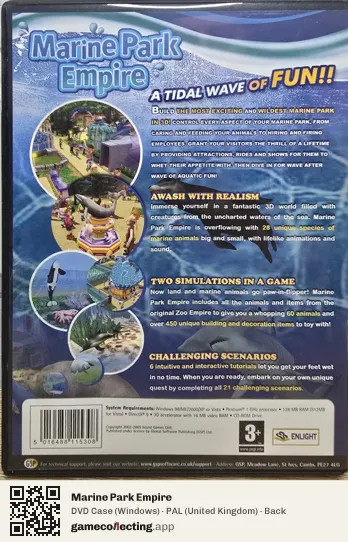 Marine Park Empire Computer, United Kingdom box back