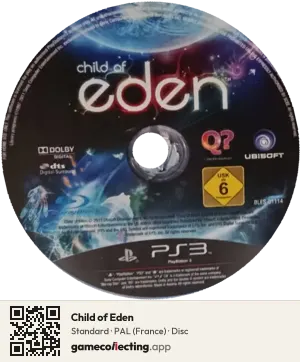 Child of Eden PlayStation 3, PAL disc