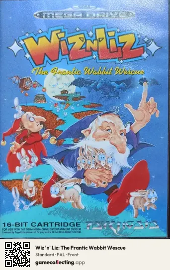 Wiz 'n' Liz: The Frantic Wabbit Wescue Sega Mega Drive / Genesis, PAL box front