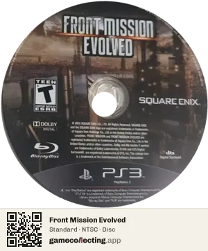 Front Mission Evolved PlayStation 3, NTSC disc