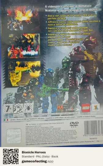 Bionicle Heroes PlayStation 2, Italy box back