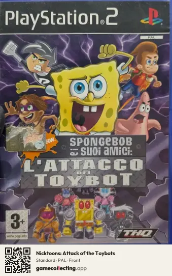 Nicktoons: Attack of the Toybots PlayStation 2, PAL box front