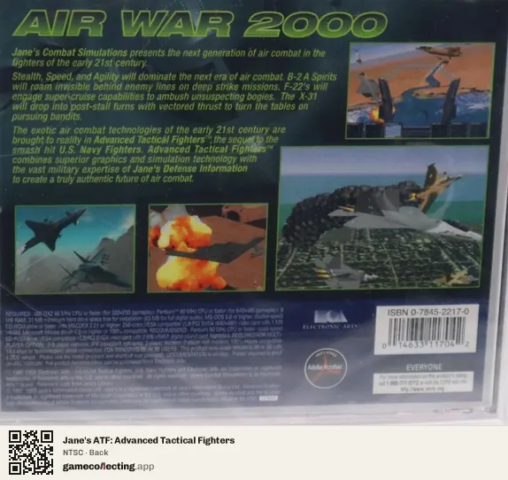 Jane's ATF: Advanced Tactical Fighters Computer, NTSC box back
