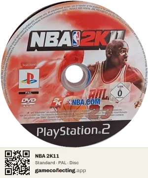 NBA 2K11 PlayStation 2, PAL disc