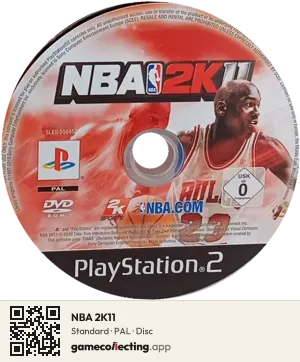 NBA 2K11 PlayStation 2, PAL disc