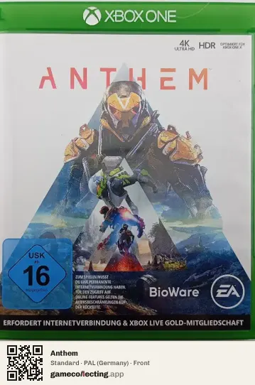 Anthem Xbox One, Germany box front