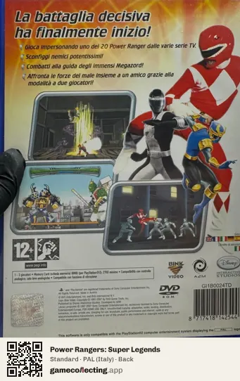 Power Rangers: Super Legends PlayStation 2, Italy box back