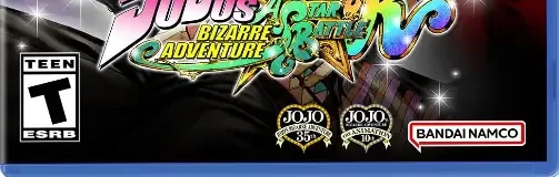 JoJo's Bizarre Adventure: All-Star Battle R, the ESRB box on its front