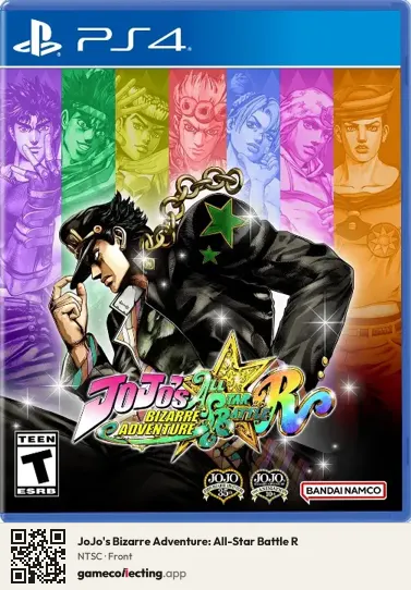 JoJo's Bizarre Adventure: All-Star Battle R PlayStation 4, NTSC box front