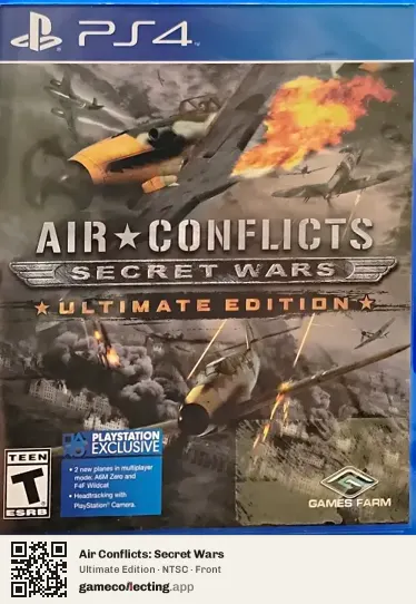 Air Conflicts: Secret Wars PlayStation 4, NTSC box front