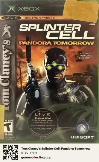Tom Clancy's Splinter Cell: Pandora Tomorrow Xbox, NTSC box front