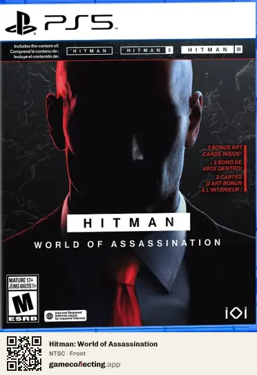 Hitman: World of Assassination PlayStation 5, NTSC box front