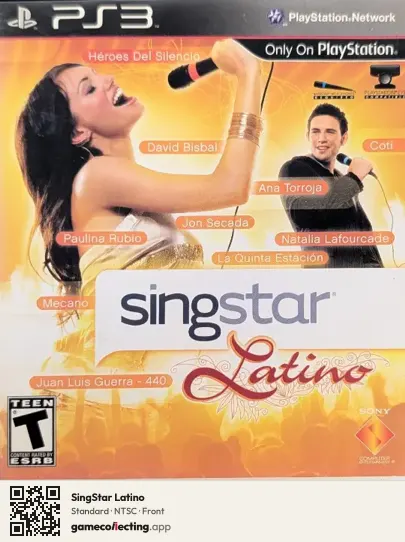 SingStar Latino PlayStation 3, NTSC box front