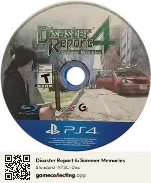 Disaster Report 4: Summer Memories PlayStation 4, NTSC disc