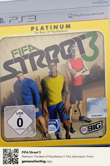 FIFA Street 3 PlayStation 3, Germany box front